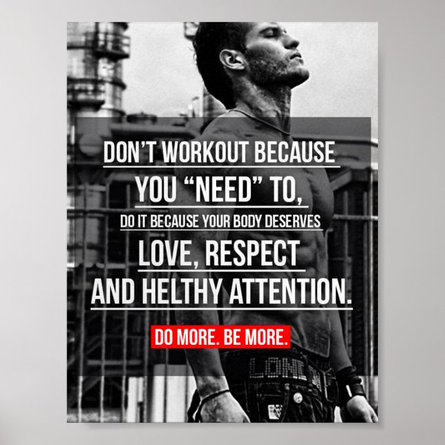 Workout Motivierend Poster (Vorne)