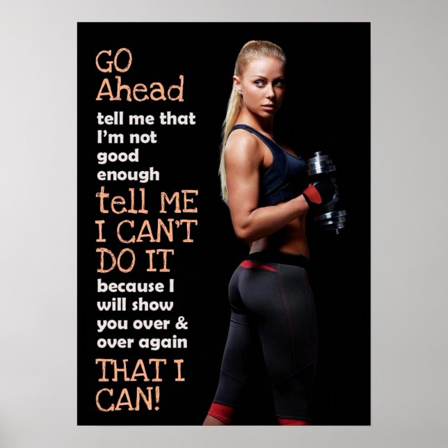 Workout Motivierend Poster (Vorne)