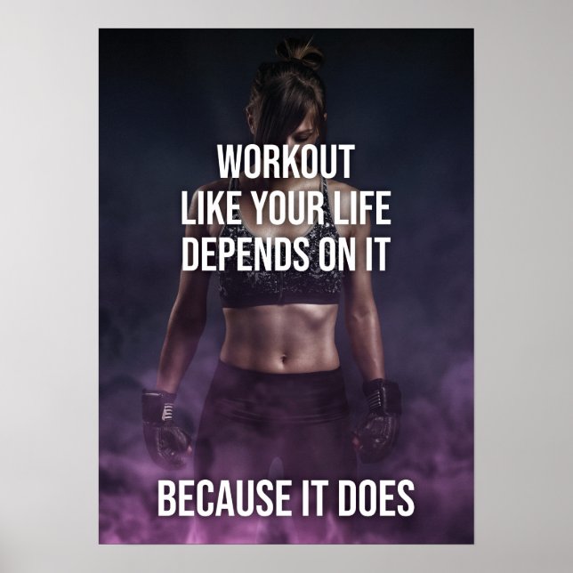 Workout Motivierend Poster (Vorne)