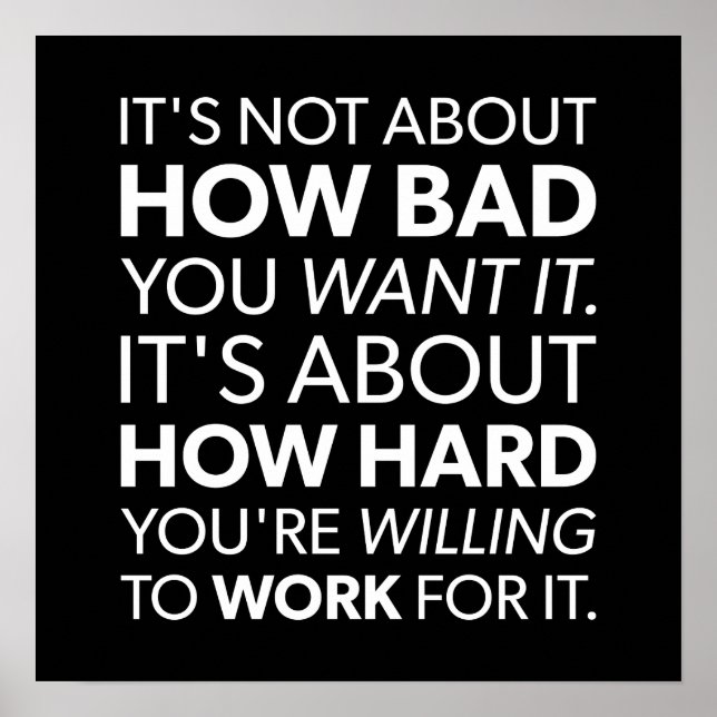 Workout Motivierend Poster (Vorne)