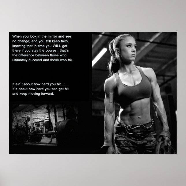 Workout Motivierend Poster (Vorne)