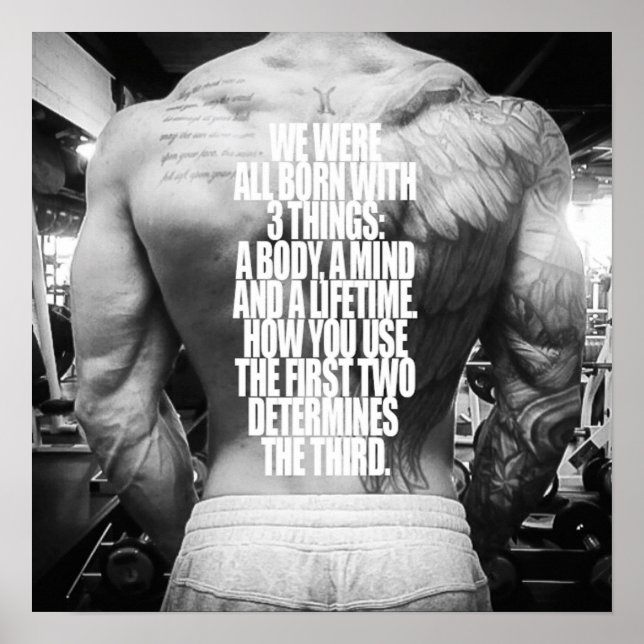 Workout Motivierend Poster (Vorne)