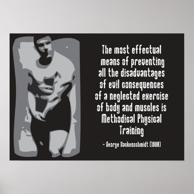 Workout Motivierend Poster (Vorne)