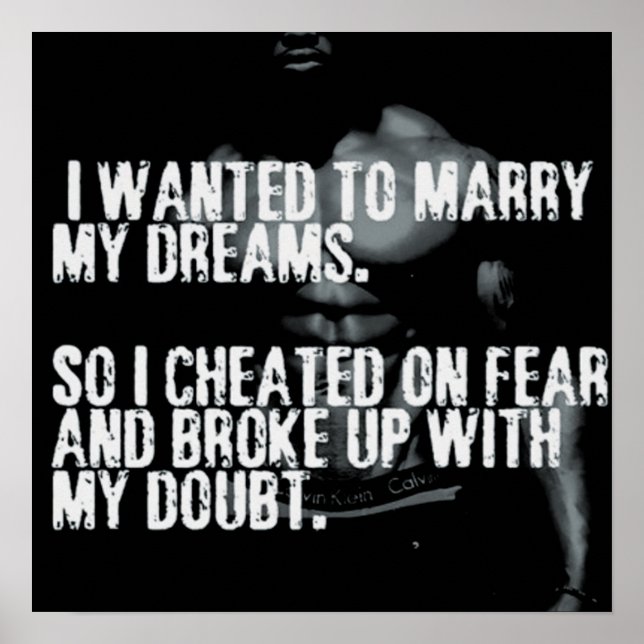 Workout Motivierend Poster (Vorne)