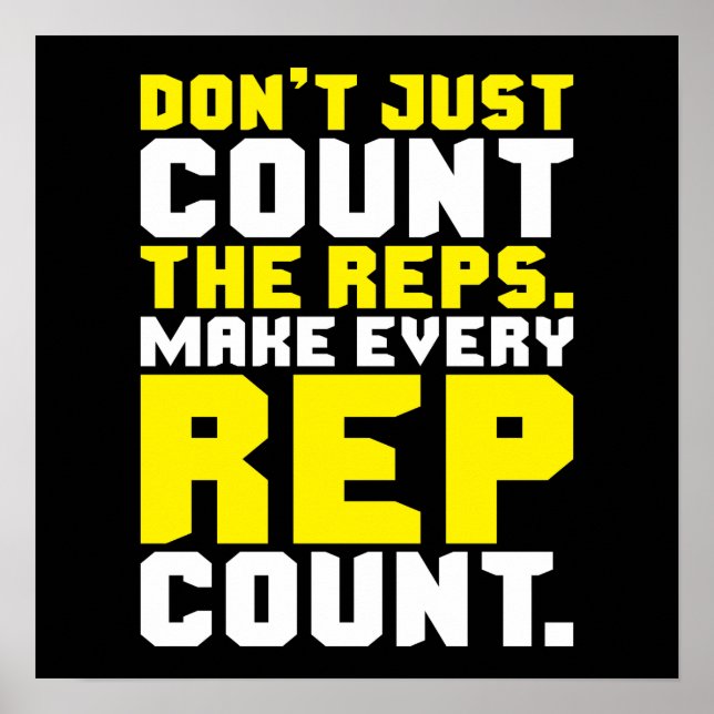 Workout Motivierend Poster (Vorne)