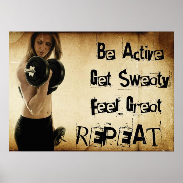Workout Motivierend Poster (Vorne)
