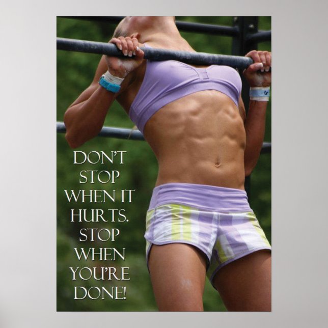 Workout Motivierend Poster (Vorne)