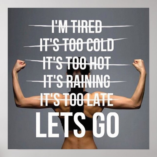 Workout Motivierend Poster (Vorne)