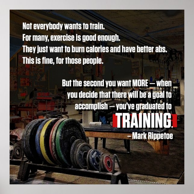 Workout Motivierend Poster (Vorne)