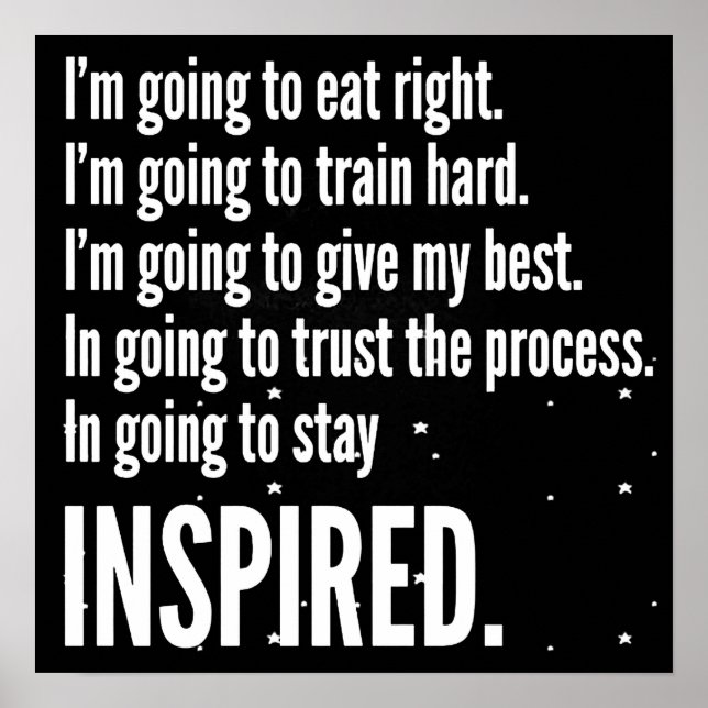 Workout Motivierend Poster (Vorne)