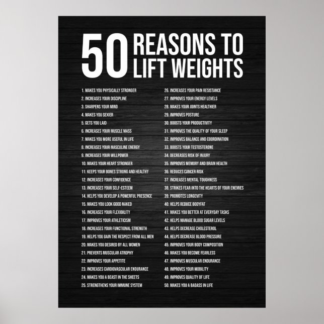 Workout Motivierend Poster (Vorne)