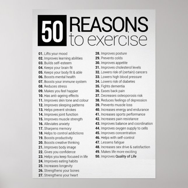 Workout Motivierend Poster (Vorne)