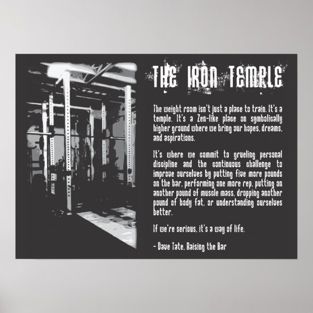 Workout Motivierend Poster (Vorne)