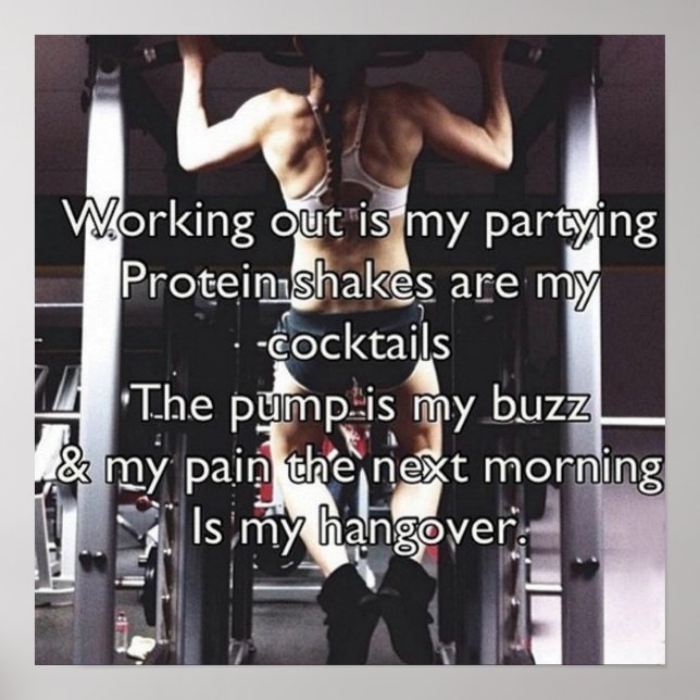 Workout Motivierend Poster (Vorne)