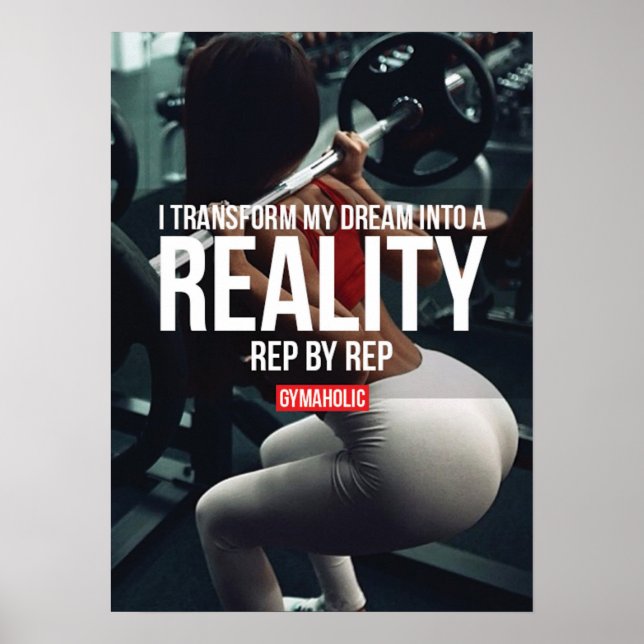 Workout Motivierend Poster (Vorne)