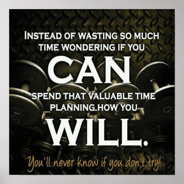 Workout Motivierend Poster (Vorne)