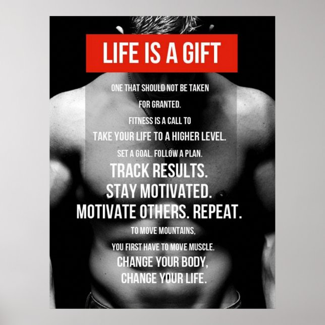 Workout Motivierend Poster (Vorne)