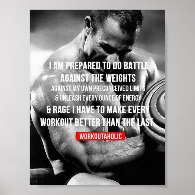 Workout Motivierend Poster (Vorne)