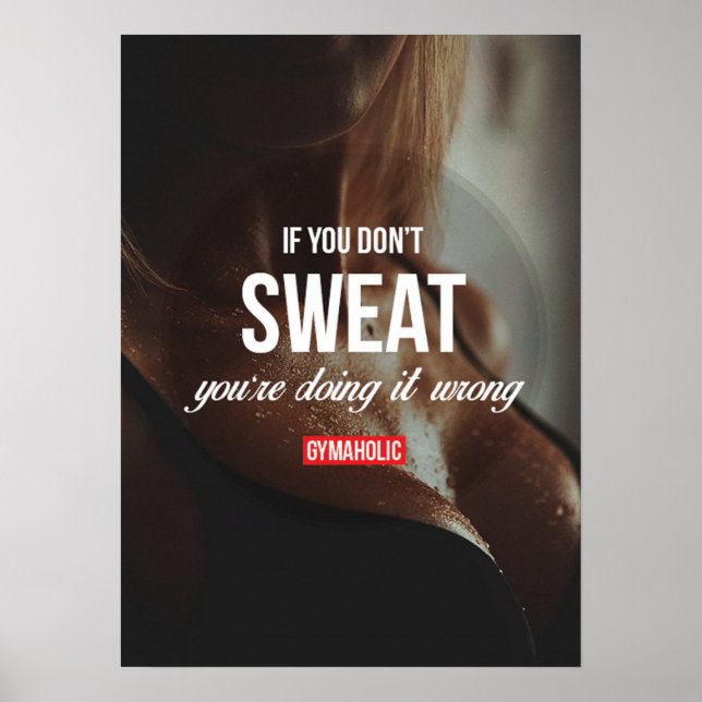 Workout Motivierend Poster (Vorne)