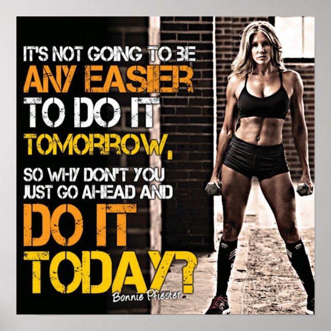Workout Motivierend Poster (Vorne)