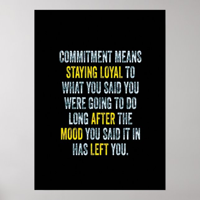 Workout Motivierend Poster (Vorne)