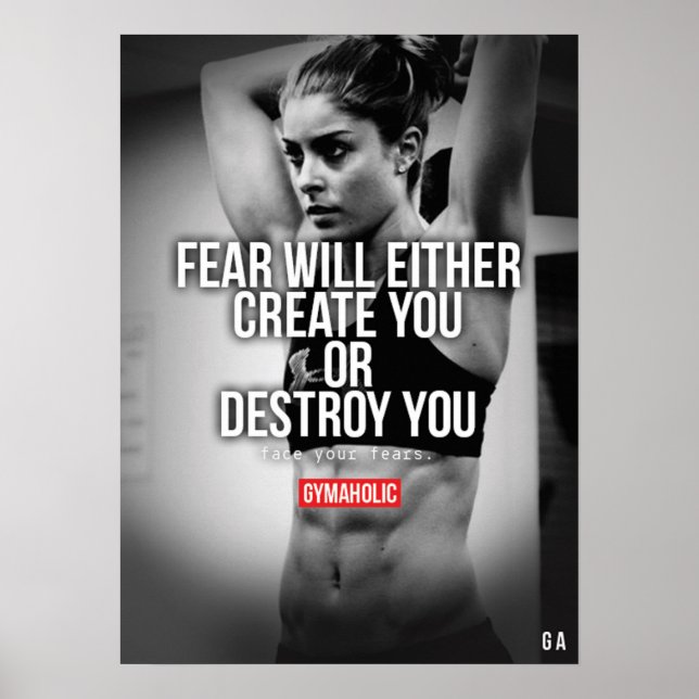 Workout Motivierend Poster (Vorne)
