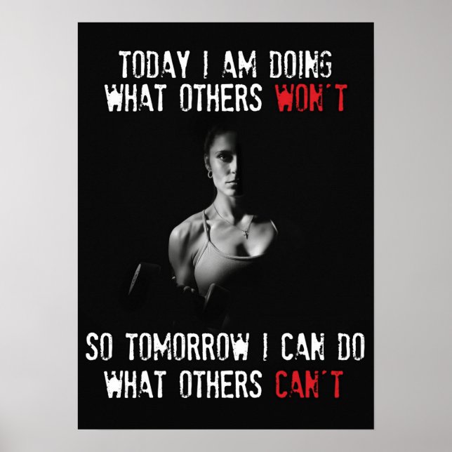 Workout Motivierend Poster (Vorne)
