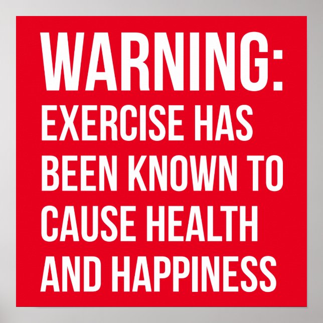 Workout Motivierend Poster (Vorne)