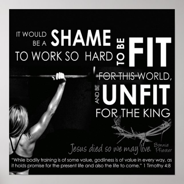 Workout Motivierend Poster (Vorne)