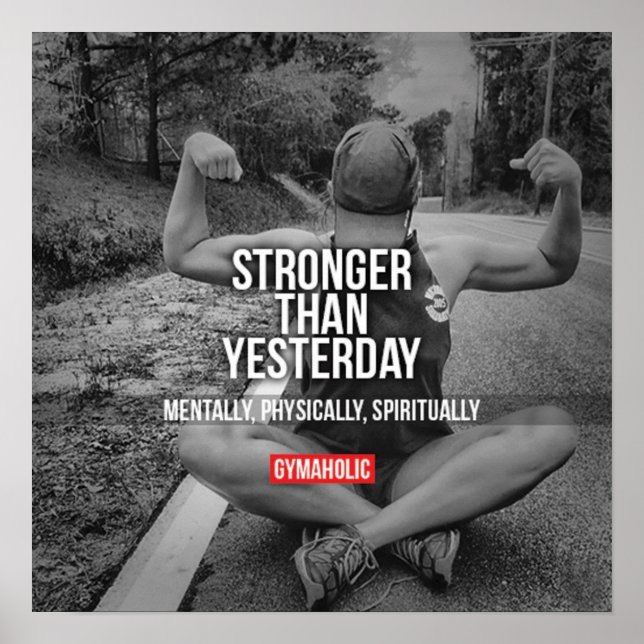 Workout Motivierend Poster (Vorne)