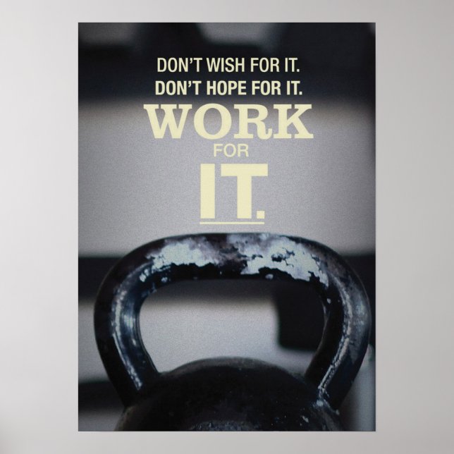 Workout Motivierend Poster (Vorne)