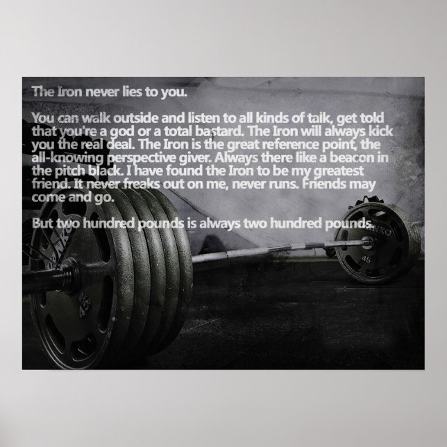Workout Motivierend Poster (Vorne)