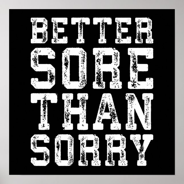 Workout Motivierend Poster (Vorne)