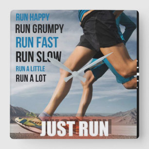 Workout Motivierend Quadratische Wanduhr