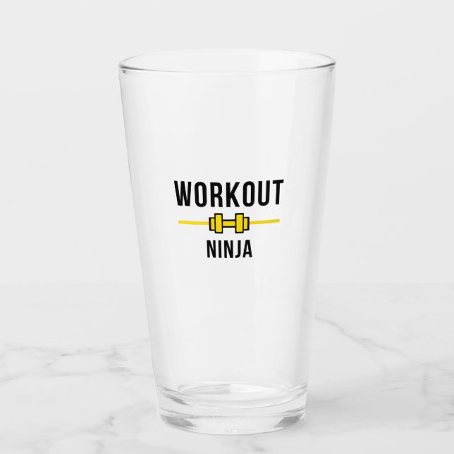 Workout ninja glas (Vorderseite)