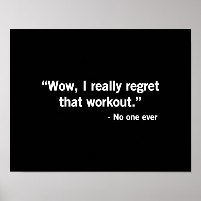 Workout Regret Poster (Vorne)