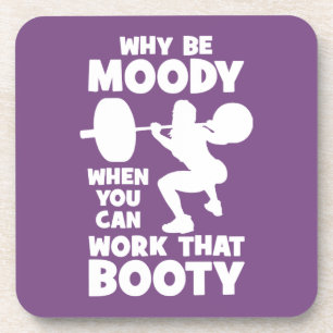 Workout-Spaß - Arbeit an diesem Hintern, Frauenfre Getränkeuntersetzer