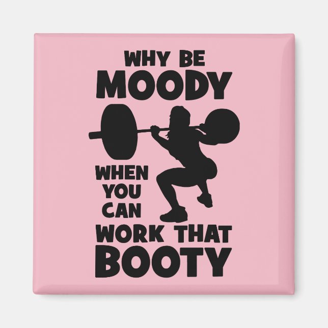 Workout-Spaß - Arbeit an diesem Hintern, Frauenfre Magnet (Vorne)