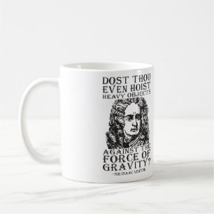 Workout-Spaß - Host du überhaupt? Isaac Newton Kaffeetasse