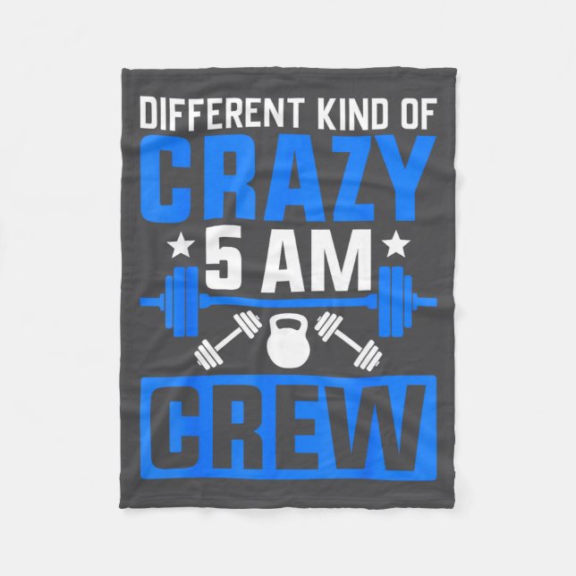 Workout Squad 5am Crew Funny Gym Quote  Fleecedecke (Vorderseite)