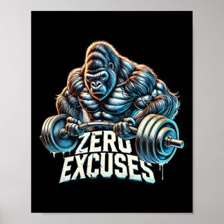 Workout T-Shirt Co. Gym Weightlift Black Uni Erwac Poster