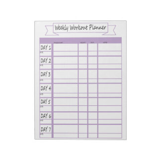 Workout Weekly Plananner Notizblock