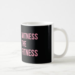 Workout-Zitat-Zeuge das Fitness-Schwarz-Rosa Kaffeetasse