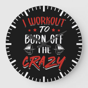 Workout zum Abbrennen der verrückten - Gym-Neuheit Große Wanduhr
