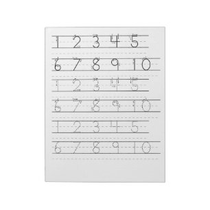 Worksheet zur Nummernüberwachung Notizblock