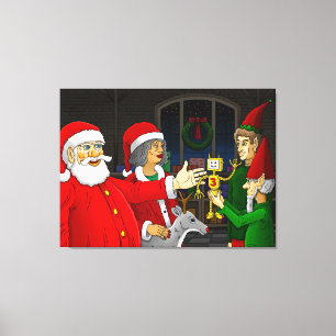 Workshop des Weihnachtsmanns am Nordpol Leinwanddruck