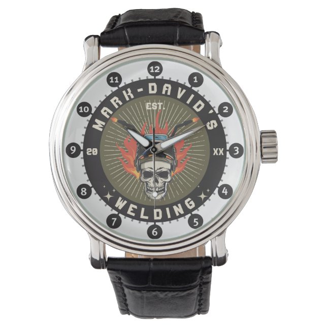 Workshop zum Schweißen von personalisiertem Schwei Armbanduhr (Vorderseite)