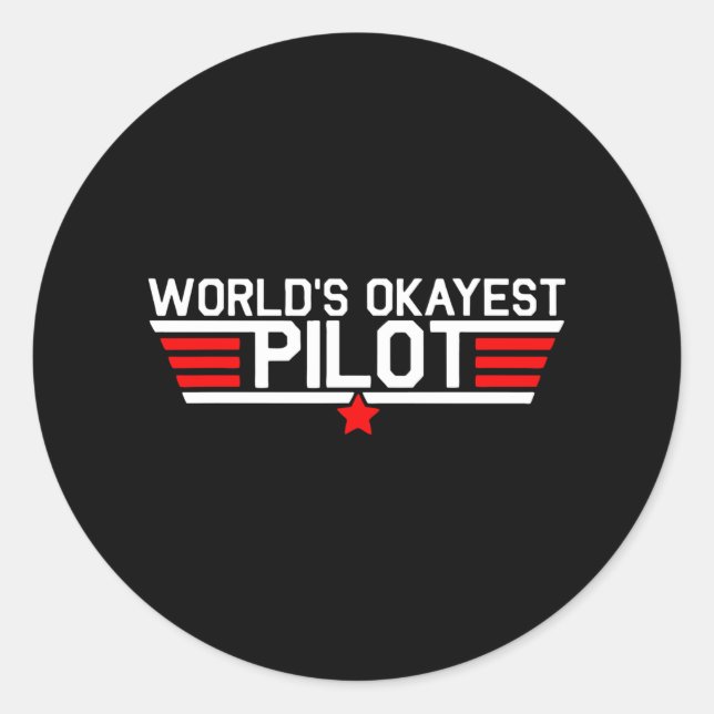 Worlan-Konzest-Pilot Runder Aufkleber (Vorderseite)