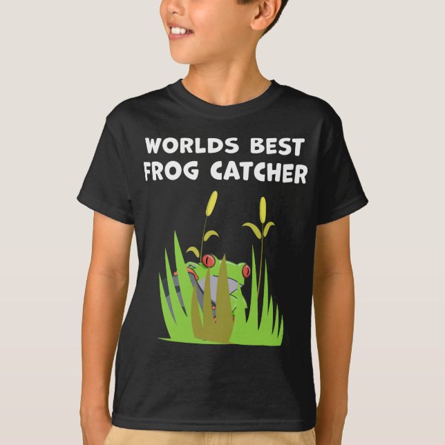 World Best Frog Catcher Gift Lago Amphibien T-Shirt (Vorderseite)
