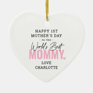 'World Best Mommy' 1. Mother's Day Keepake Keramik Ornament